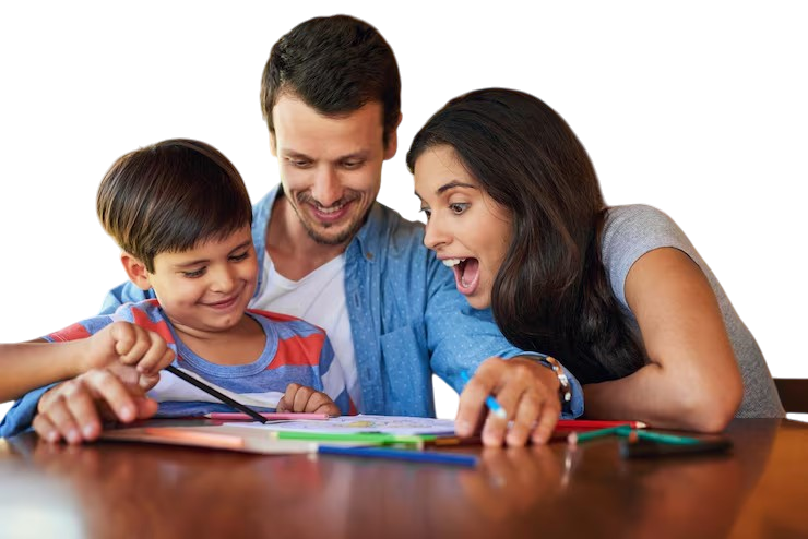 dibujo emocionado tarea familia mesa apoyo educacion proyecto escolar aprender conocimiento desarrollo lecciones padres nino casa tutor academico juntos 590464 483527